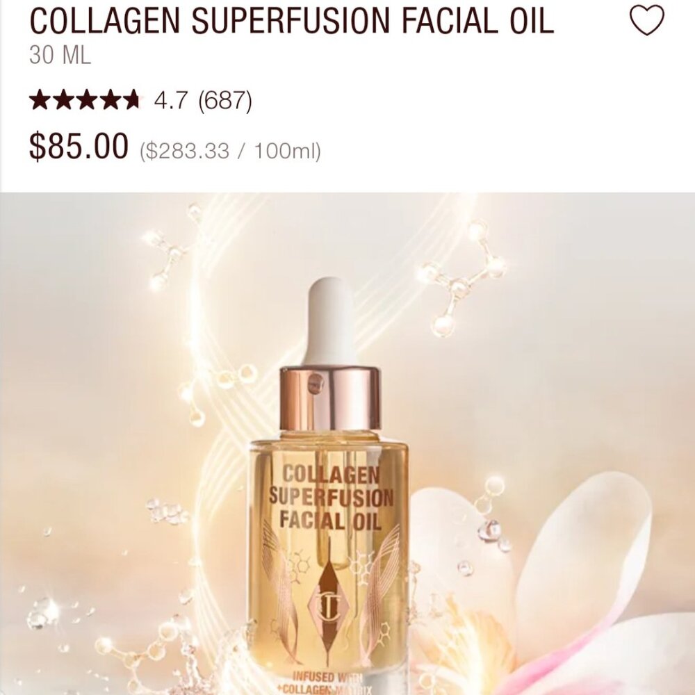 Charlotte Tilbury Collagen superfusion facial oil. 30ml NIB - Picture 2 of 8